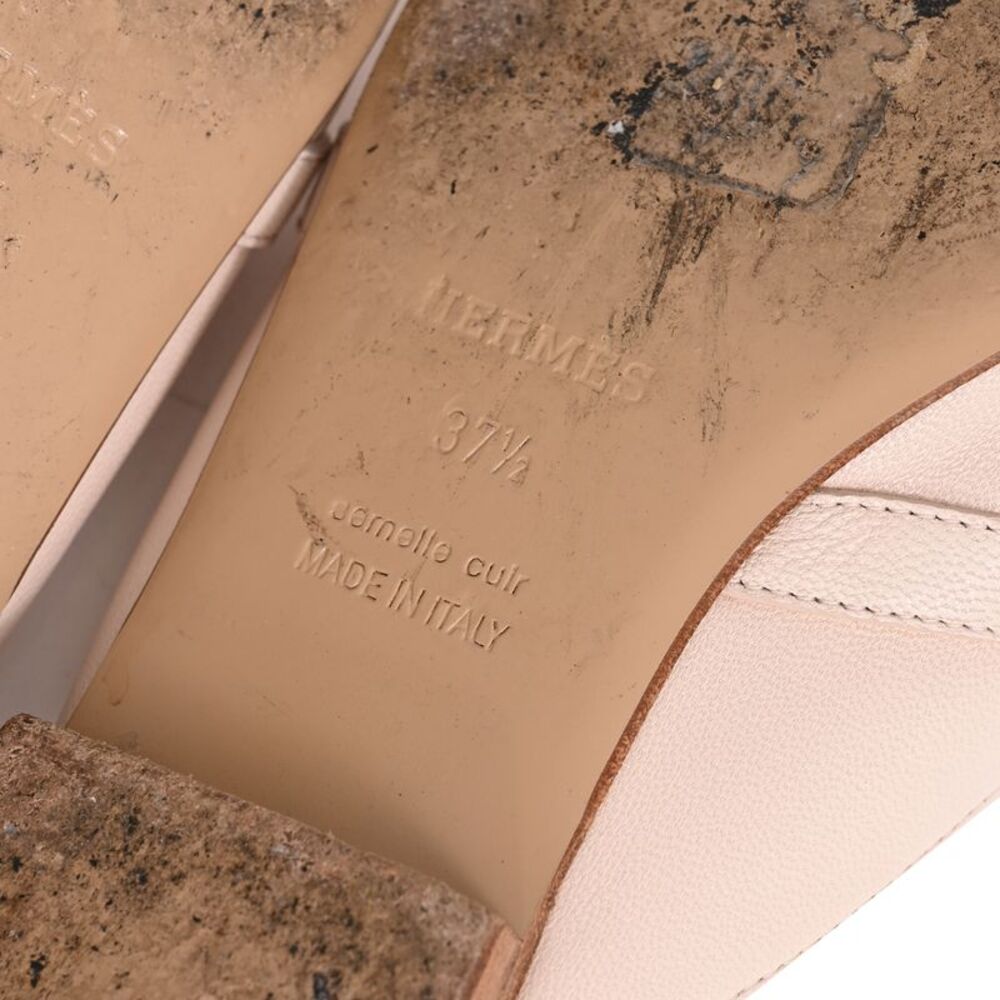 Hermès Oz Mules in Beige Leather - Picture 7 of 12